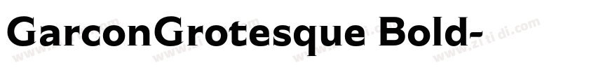 GarconGrotesque Bold字体转换
